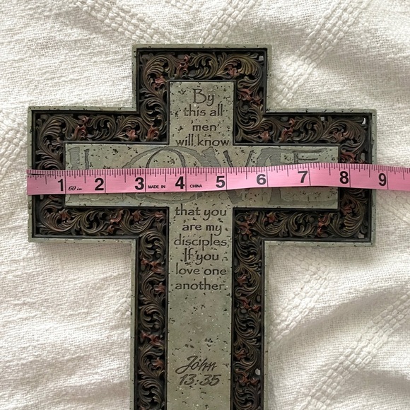Decorative Cross Wall Art with Inspirational Quote - Picture 15 of 15